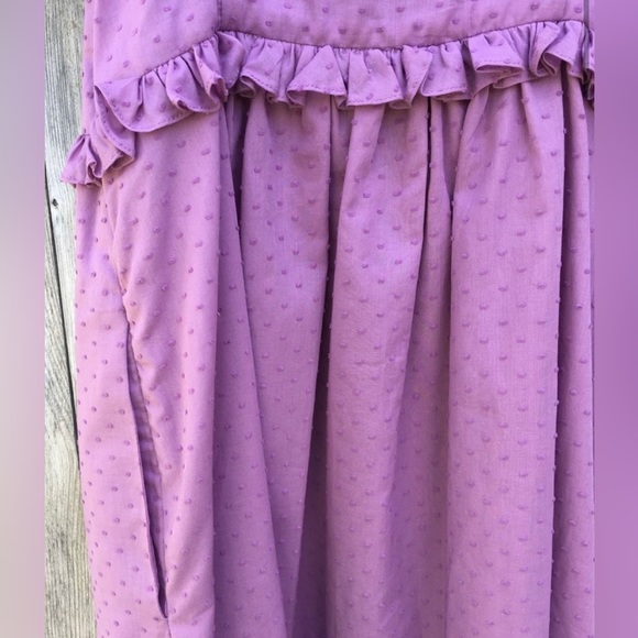 Marc By Marc Jacobs Sleeveless Ruffle Swiss Dot Dress in Dark Lavender size 0 - Picture 4 of 8